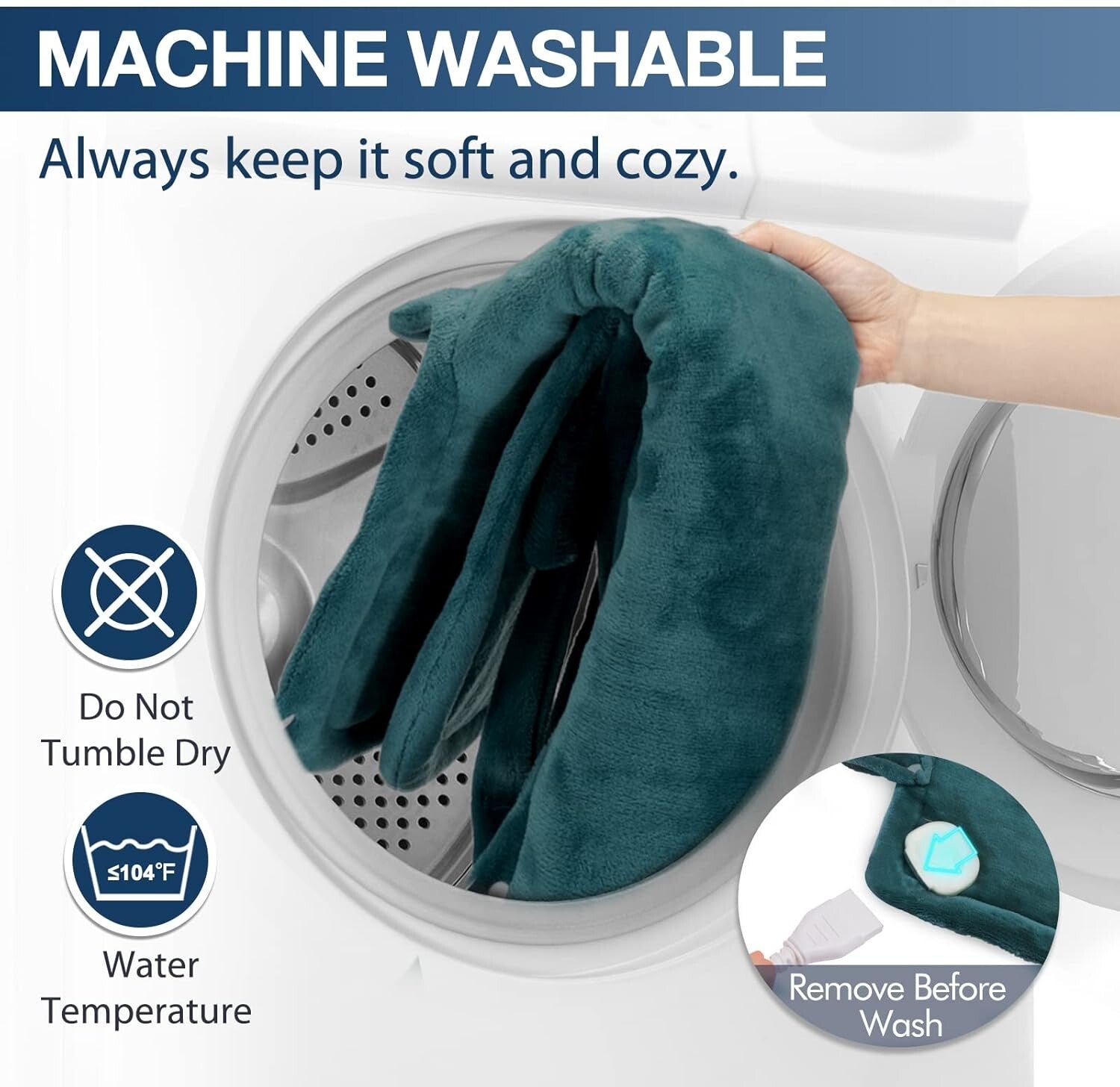 Electric Heating Pad 26"x35" for Neck, Shoulders & Back Pain Relief - Dark Green