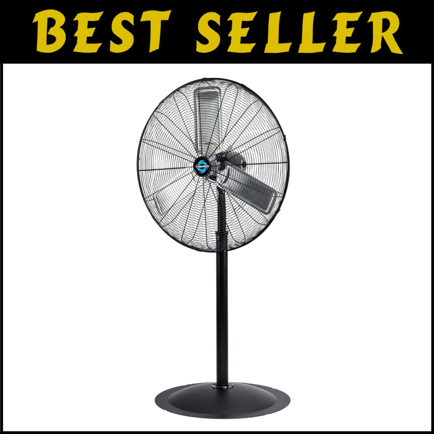 Durable Non-Oscillating Metal Fan - 30'' Height for Commercial Use, Low Noise