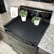 Load image into Gallery viewer, Elegant Bamboo Noodle Board Stove Cover with Handles – Space-Saving Design