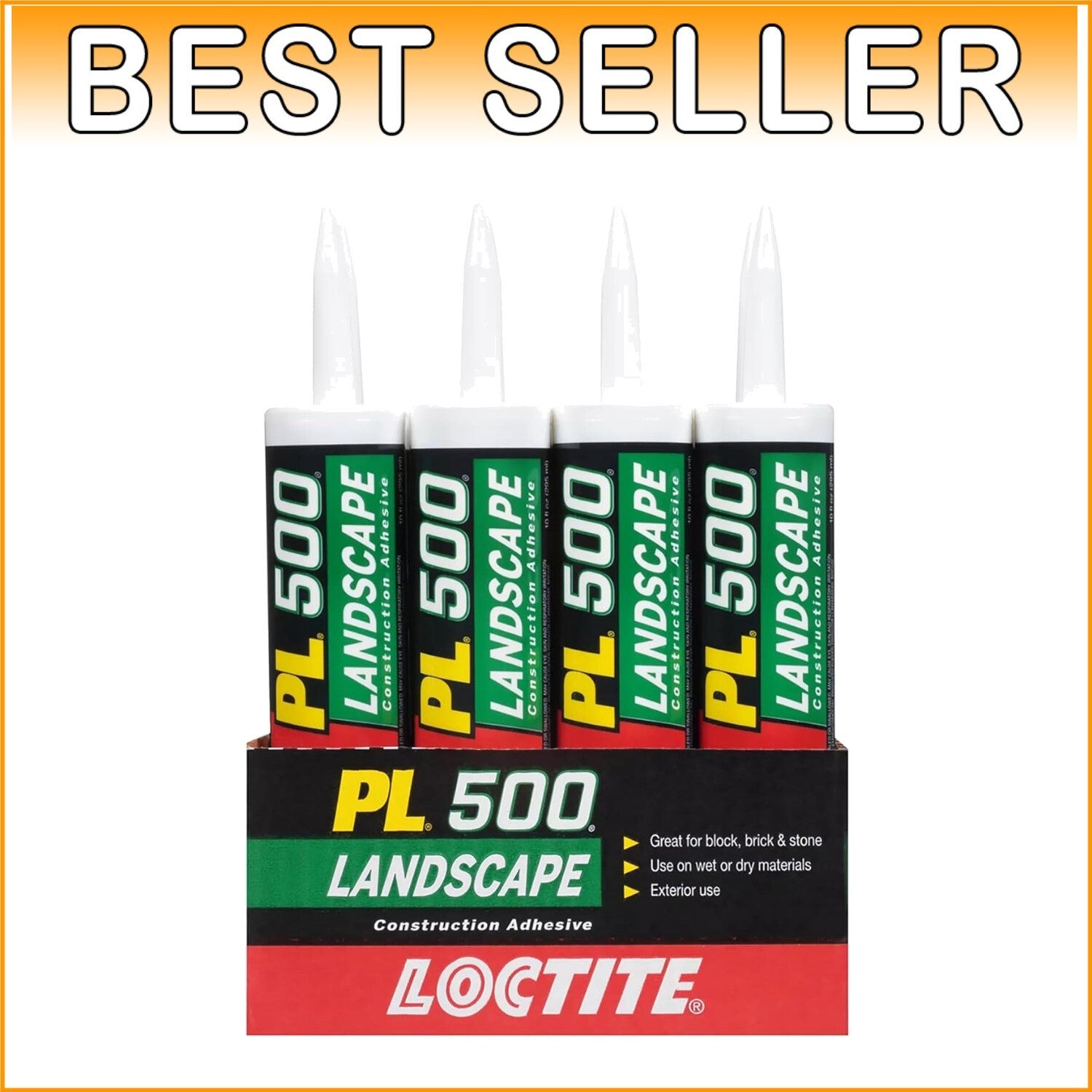 Versatile PL500 Landscape Block Adhesive for Cold Weather Applications, 10 fl oz
