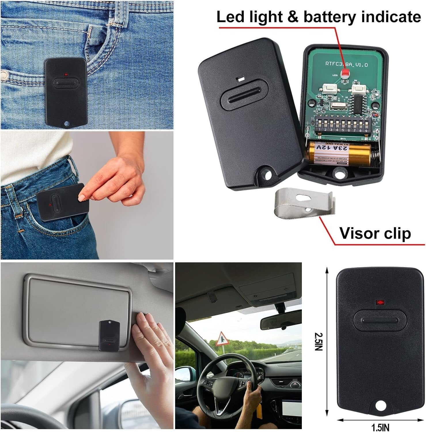 Ergonomic Garage Door Controllers - 12 Convenient Remotes for Gate Openers