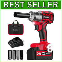 Load image into Gallery viewer, Portable 20V Brushless Impact Gun Kit with Fast Charger and Bright LED Light