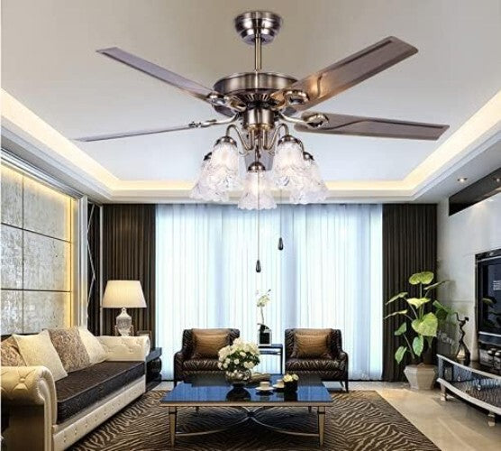 Clear & Frosted Glass Ceiling Fan Light Covers - Pack of 4, Transitional Style