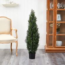 Load image into Gallery viewer, 4FT Realistic Faux Cedar Tree - Elegant Greenery for Indoor &amp; Outdoor Use