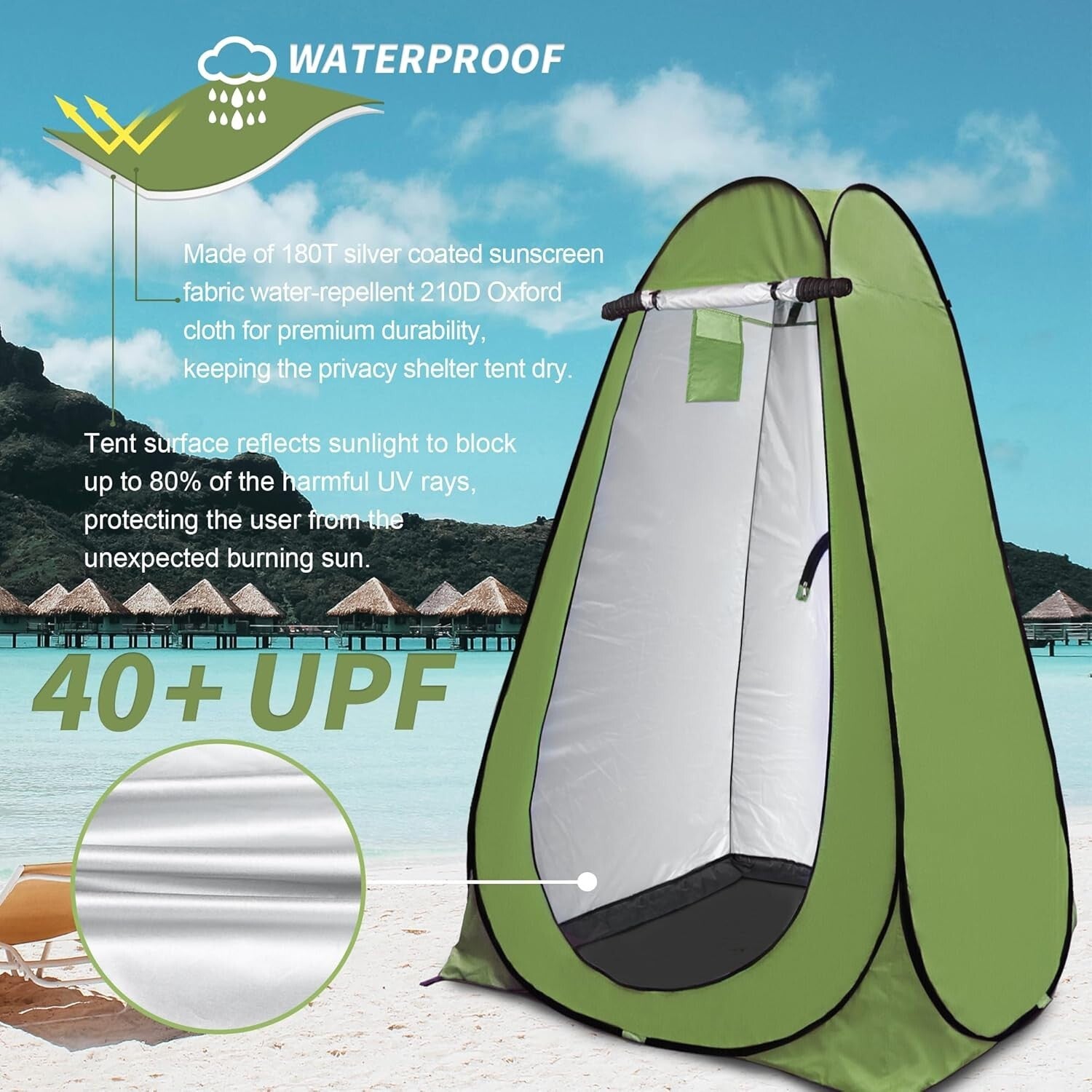 Travel-Friendly Pop-Up Toilet and Shower Tent - Ultimate Outdoor Accessory