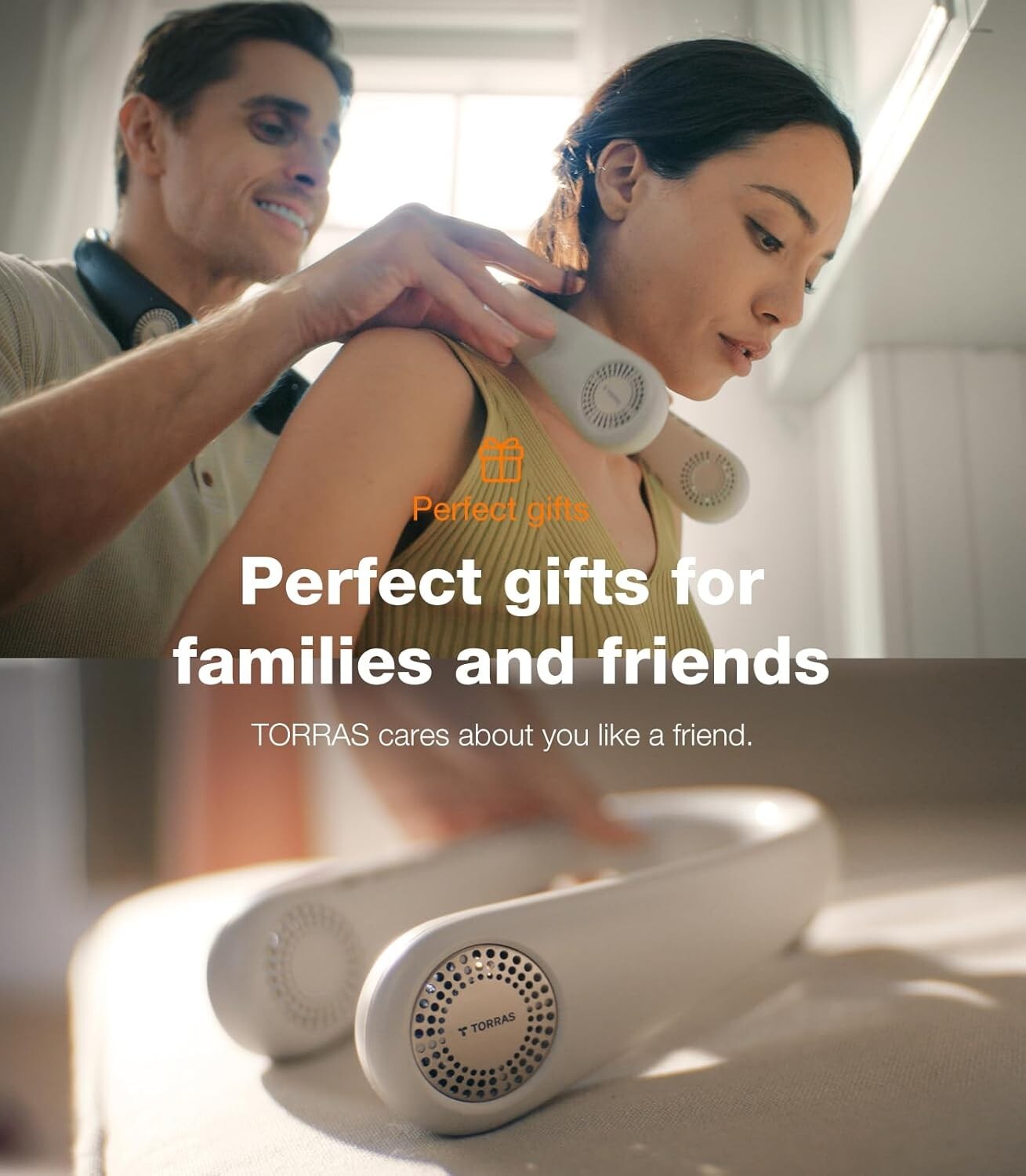 Ergonomic Neck Air Conditioner - Stylish Portable Fan with Long Battery Life