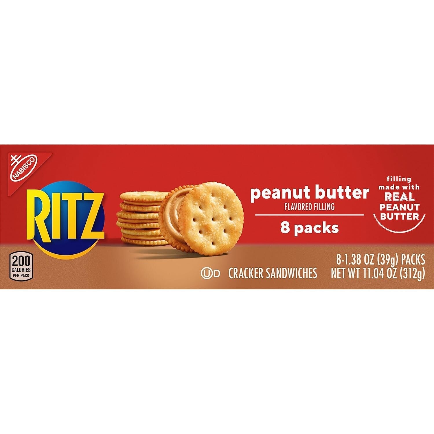 Convenient 112-Pack Peanut Butter Sandwich Crackers - Perfect On-the-Go Snack