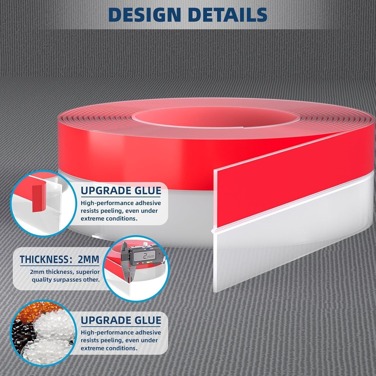 Clear 36ft Weather Stripping - Premium Silicone Draft Stopper for Home Comfort