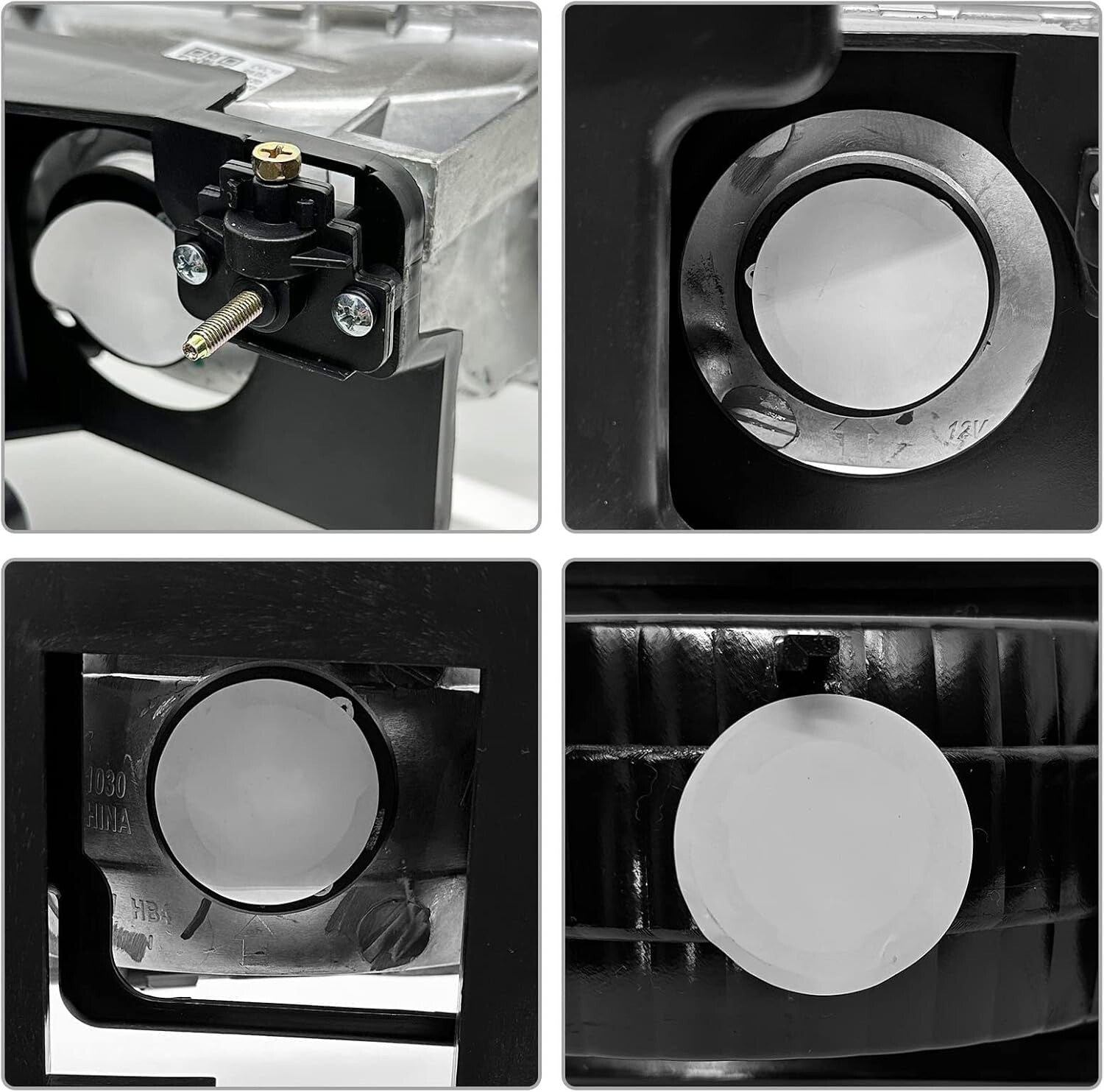 Crystal Clear Reflector Headlights for 1994-1998 Chevy Silverado/Suburban/Tahoe