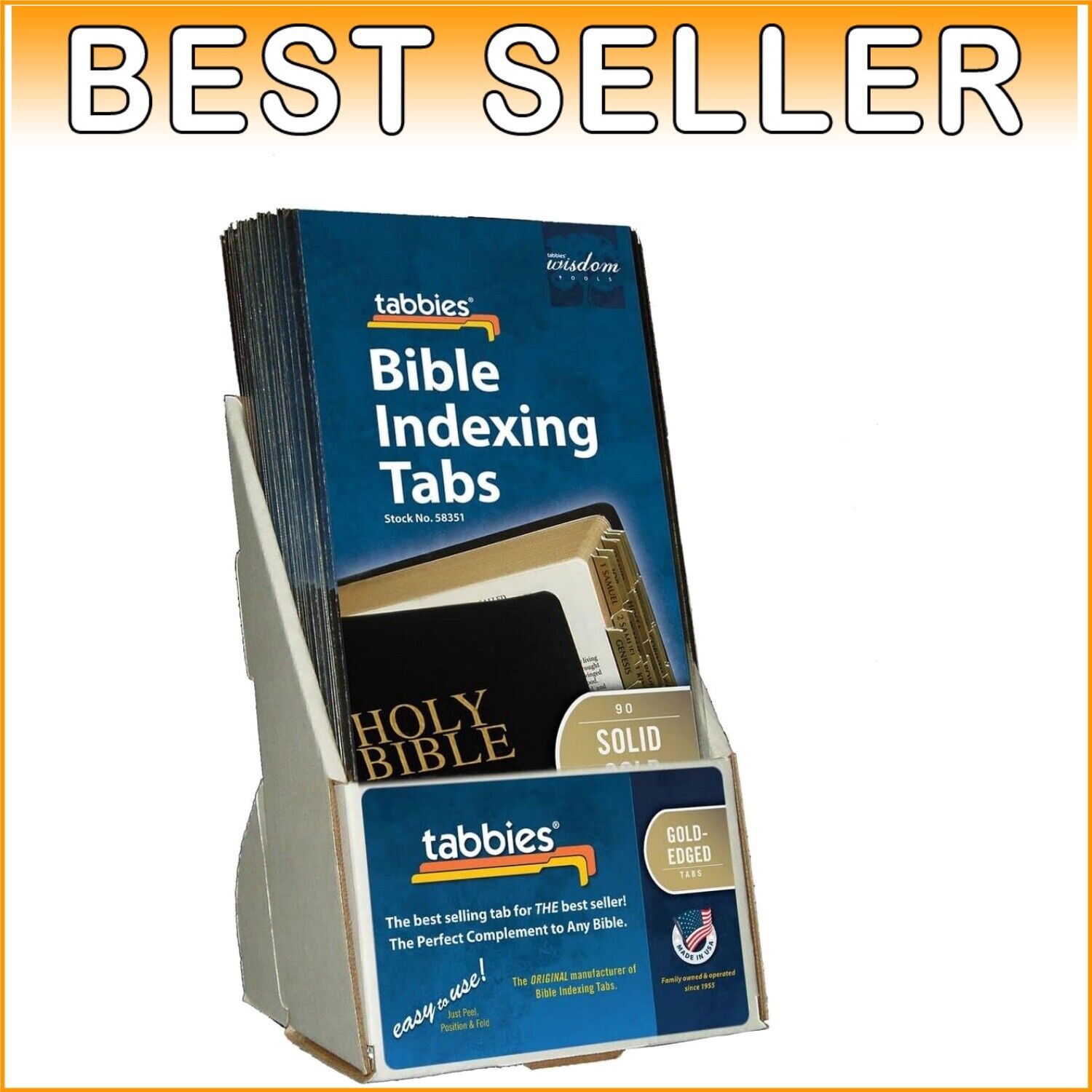 90 Durable Gold Plastic Tabs for Old & New Testament - Beautiful Bible Organizer