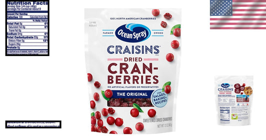 Craisins Original Dried Cranberries – 100% North American, 12 Ounce Pack of 12