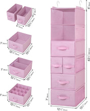 Load image into Gallery viewer, Portable 6-Shelf Hanging Closet Organizer with Pockets – Ideal for Baby Rooms