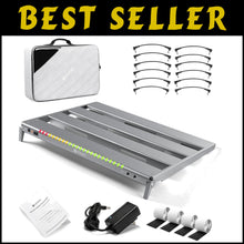 Load image into Gallery viewer, Portable Aluminum Guitar Pedal Board with Isolated Power - Backpack Included