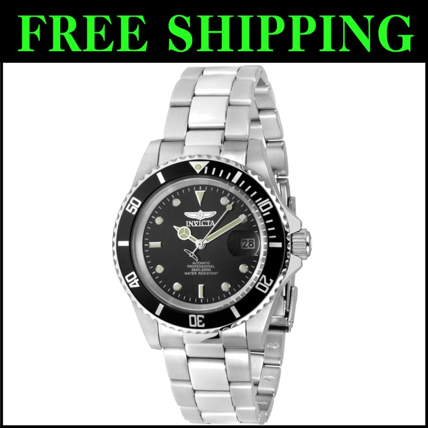 Men's Pro Diver Coin-Edge Automatic Watch - 40mm Stainless Steel Elegance