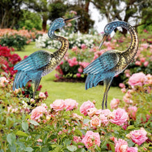 Load image into Gallery viewer, Nestled Elegance: Set of 2 Lifelike Garden Crane Statues - Durable Outdoor Decor