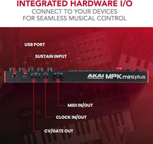 Load image into Gallery viewer, Professional USB MIDI Keyboard Controller with 8 Pads &amp; Sequencer for All Genres
