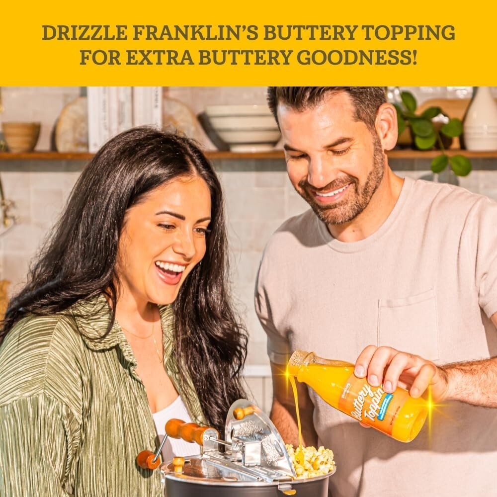 Authentic 6-Quart Stovetop Popcorn Maker with FREE Organic Kit for Movie Nights