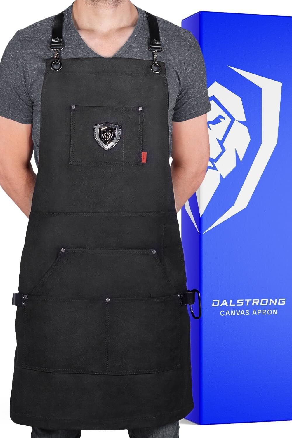 Customizable Professional Cooking Apron with Brass Plate & Advanced Comfort