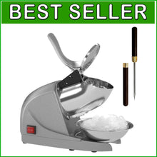 Load image into Gallery viewer, High-Efficiency Snow Cone Machine - 380W with Safety Features &amp; Unique Design
