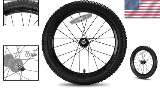 Kids Bike Front Wheels - 16 Inch Solid Rubber Tires for Smooth Riding Experience