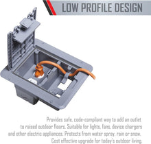 Load image into Gallery viewer, In-Use Weatherproof Outlet Cover with Cord Hooks for Safe Outdoor Power Access