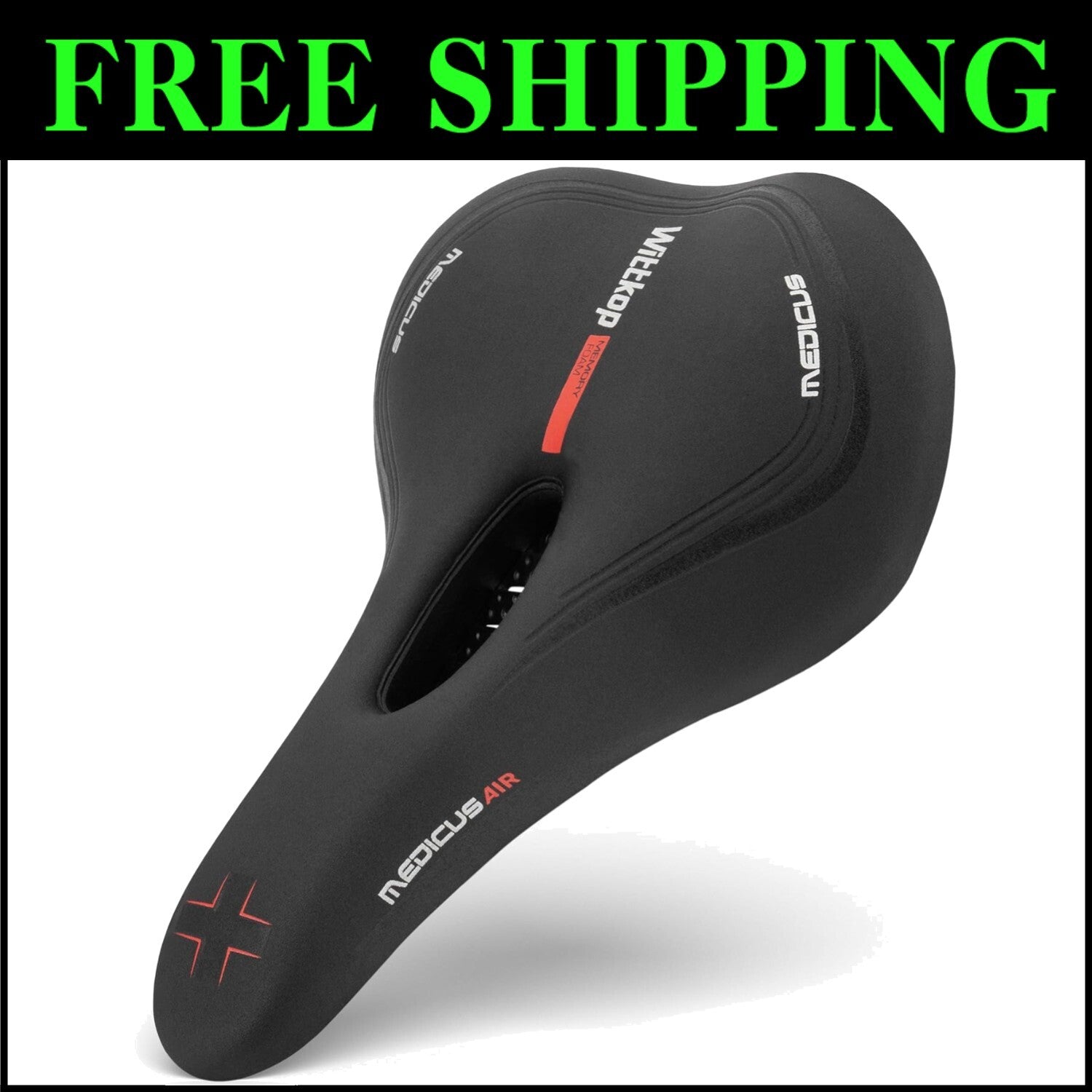 Comfortable Bike Saddle - Ergonomic Design for Long Rides, Lightweight & Durable