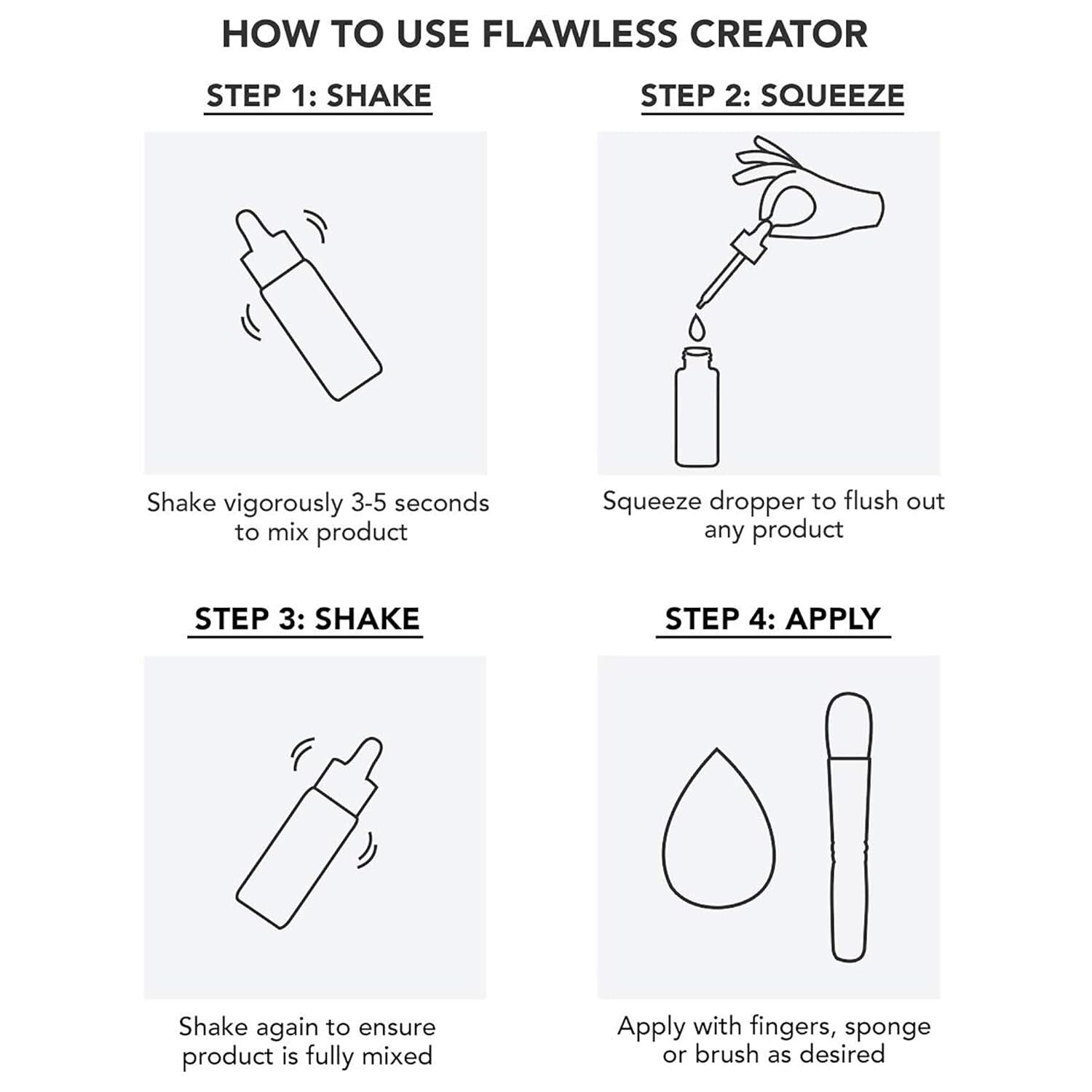 Flawless Creator Liquid Foundation - Full Coverage, Lightweight & Natural Finish