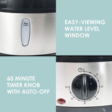 Load image into Gallery viewer, Multi-Function 9.5 Quart Electric Steamer with Easy Clean &amp; Compact Storage