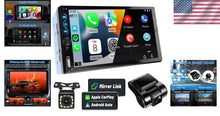 Load image into Gallery viewer, All-in-One 7-Inch Double Din Car Stereo with Dash Cam &amp; Apple Carplay