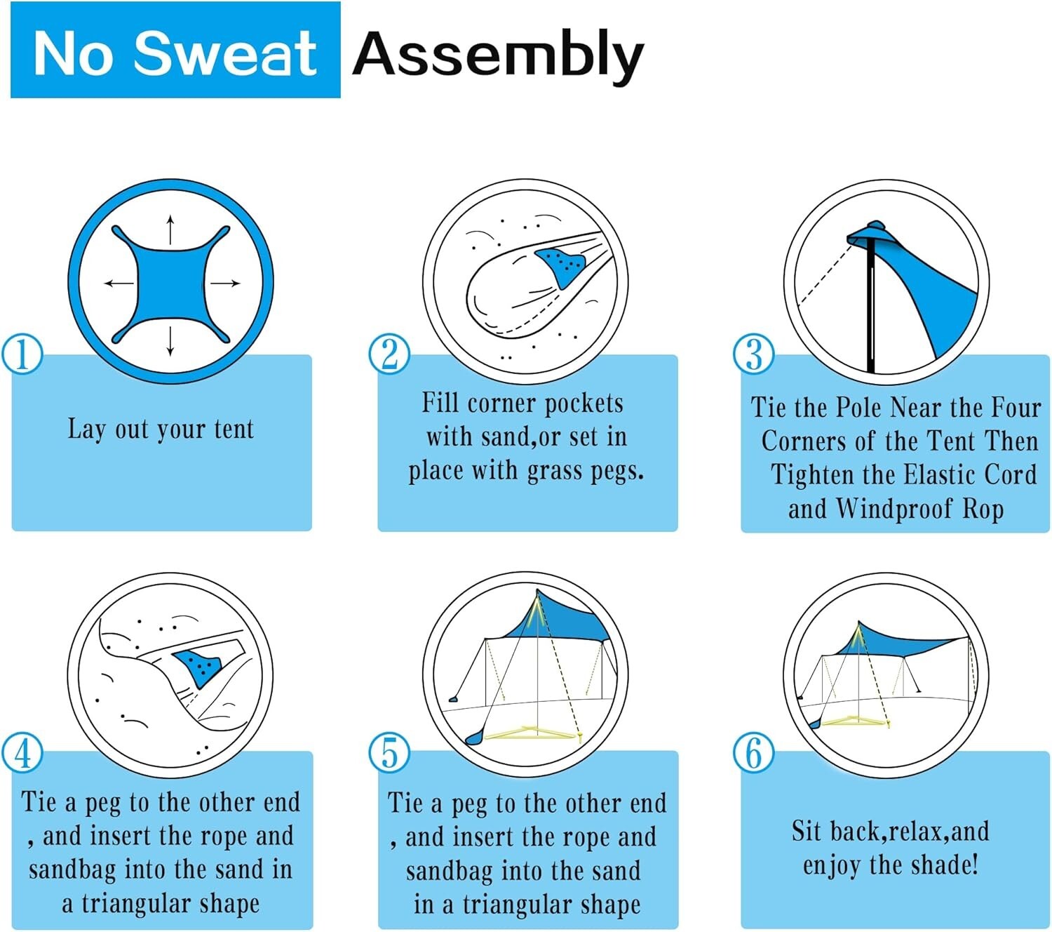 10×10FT Portable Beach Tent with UPF 50+ Sun Protection - Family Outdoor Shelter