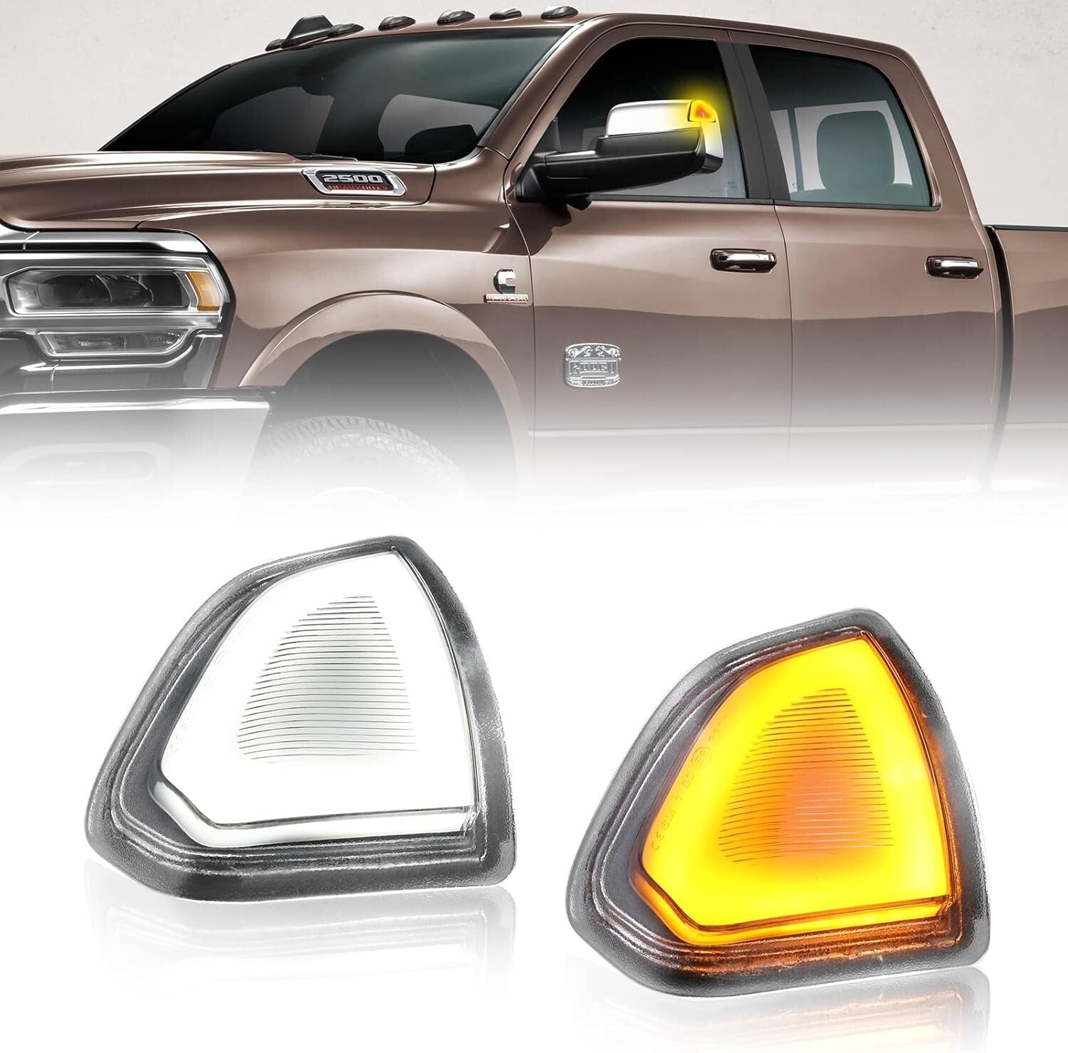 Plug & Play LED Mirror Signal Lights for Dodge Ram 2010-2018 - Waterproof Design