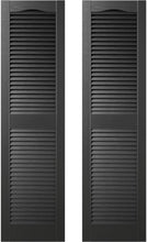 Load image into Gallery viewer, Classic Style 48 in. H Vinyl Shutters with Easy Install Spikes – Black Color