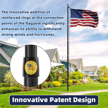Load image into Gallery viewer, Sturdy 25FT Aluminum Flag Pole with Patented Wind Reinforcement - Complete Kit