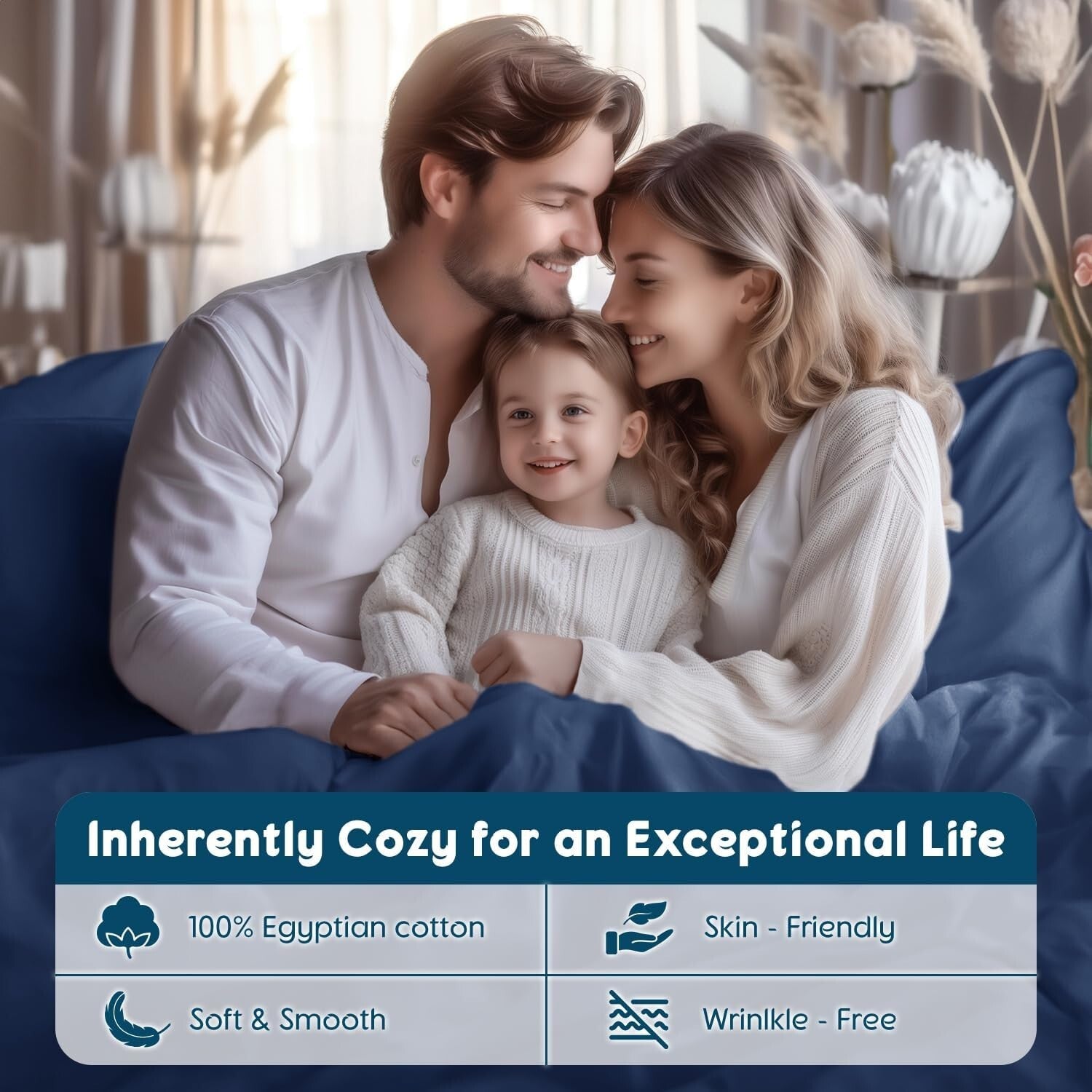 Eco-Friendly Egyptian Cotton Queen Sheets - 800 Thread Count, Cooling Comfort