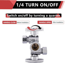 Load image into Gallery viewer, Efficient 10-Pack of Lead-Free Dual Compression Angle Stop Valves for Plumbing