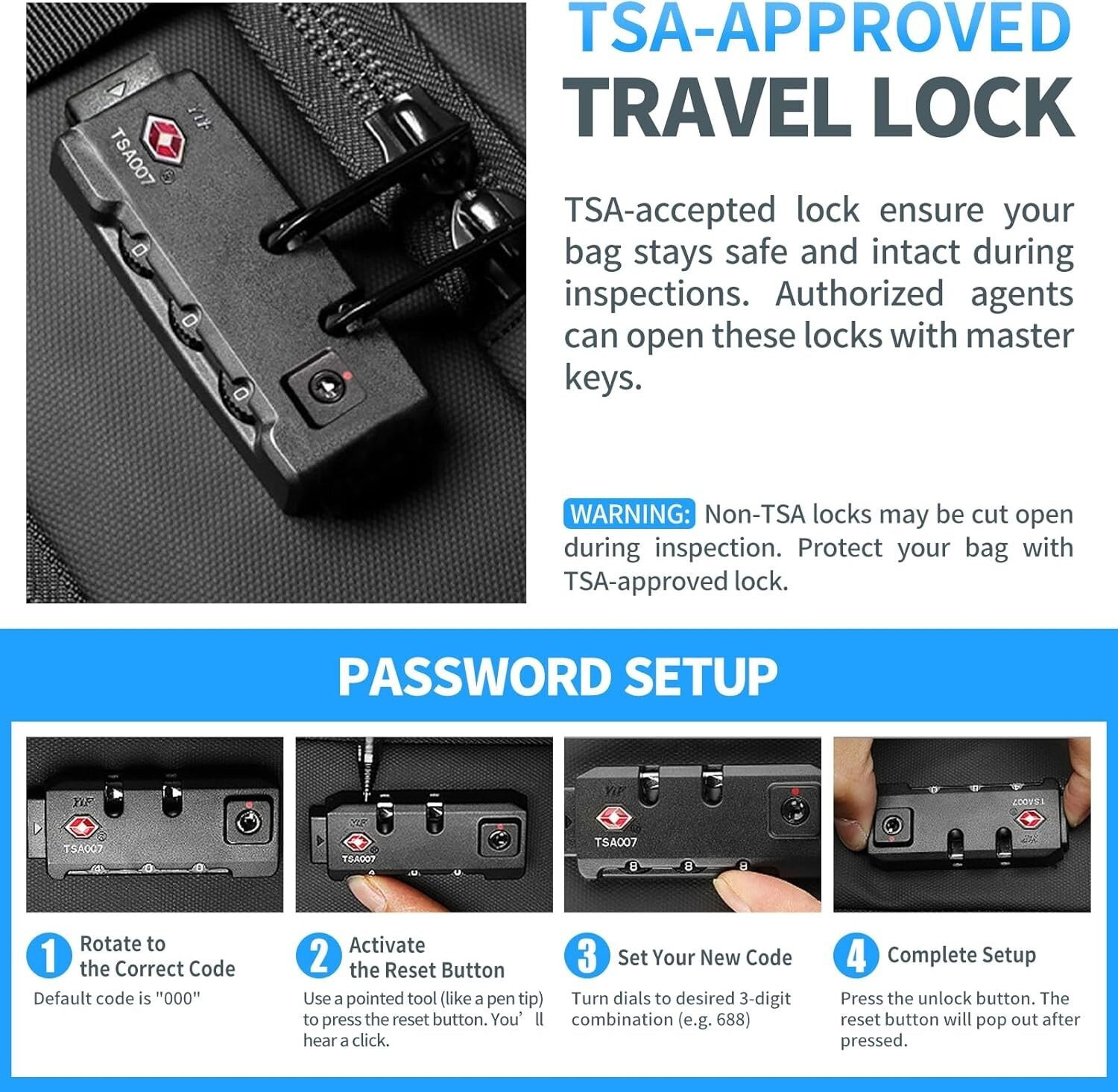 Lightweight Travel Backpack with Vacuum System and Reflective Safety Features