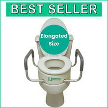 Load image into Gallery viewer, Durable Elevated Toilet Seat Riser for Easy Access - Fits Elongated Toilets Only