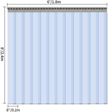 Load image into Gallery viewer, Modern Clear PVC Curtain Strips, 96" High x 72" Wide - 12PCS for Easy Install