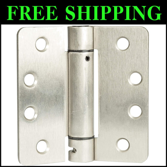 2 Pack Satin Nickel Self-Closing Door Hinges - Perfect for All Door Types