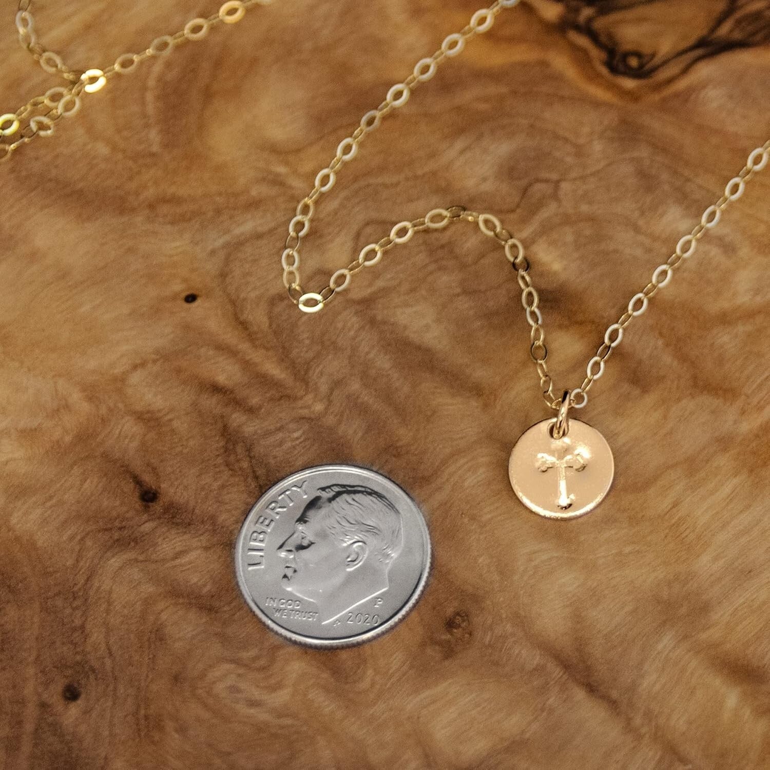 Timeless 14k Gold Filled Cross Necklace - Ideal for Women’s First Communion