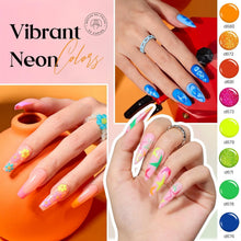 Load image into Gallery viewer, 50-Color Glitter Gel Nail Art Set with Built-in Brushes - Spring Summer Shades