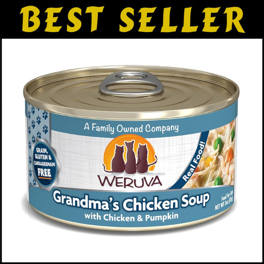 Wholesome Grandma’s Chicken Soup for Cats - 24 Cans of Moist 3oz Deliciousness