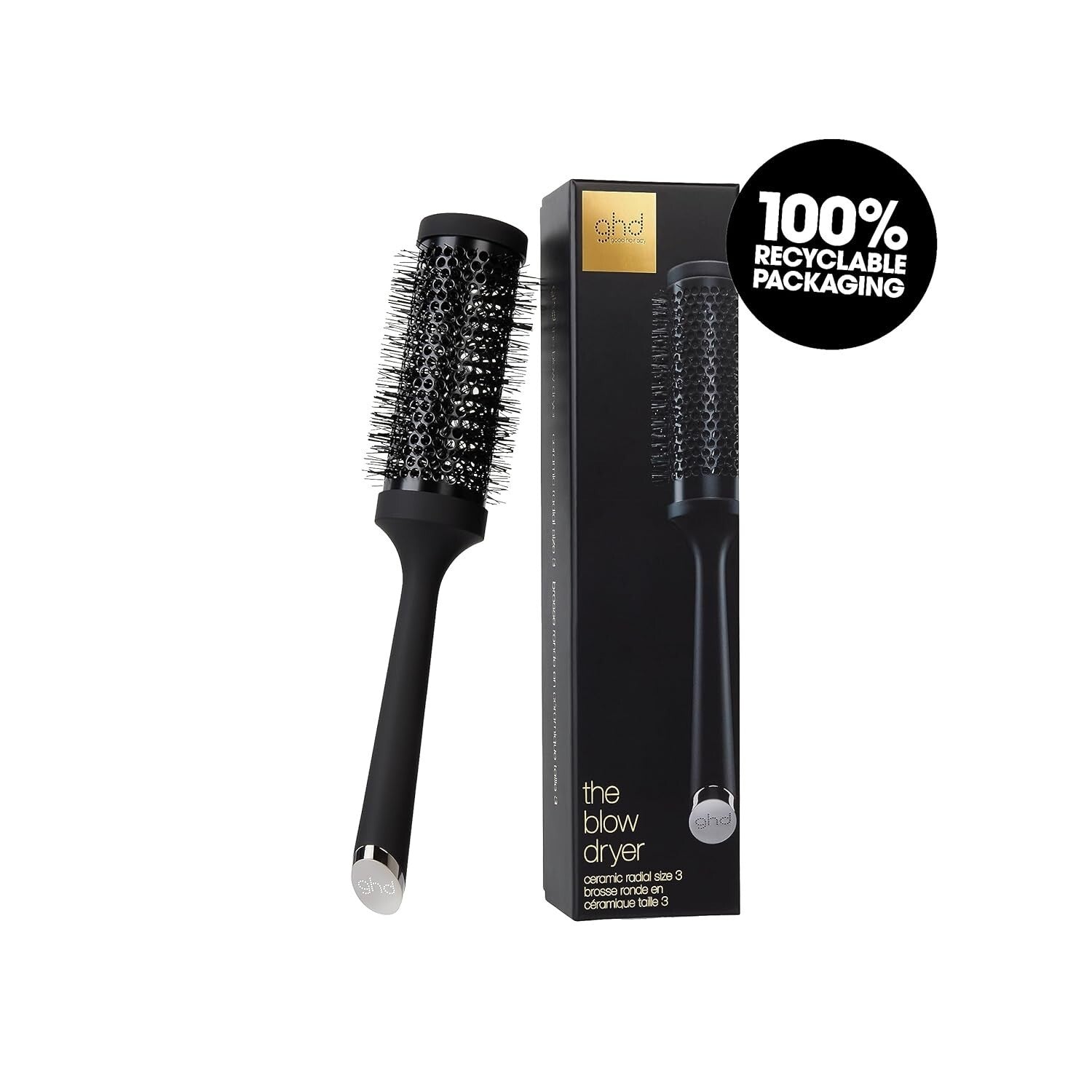 Salon-Quality Ceramic Vented Round Brush - Ideal for Efficient Hair Drying