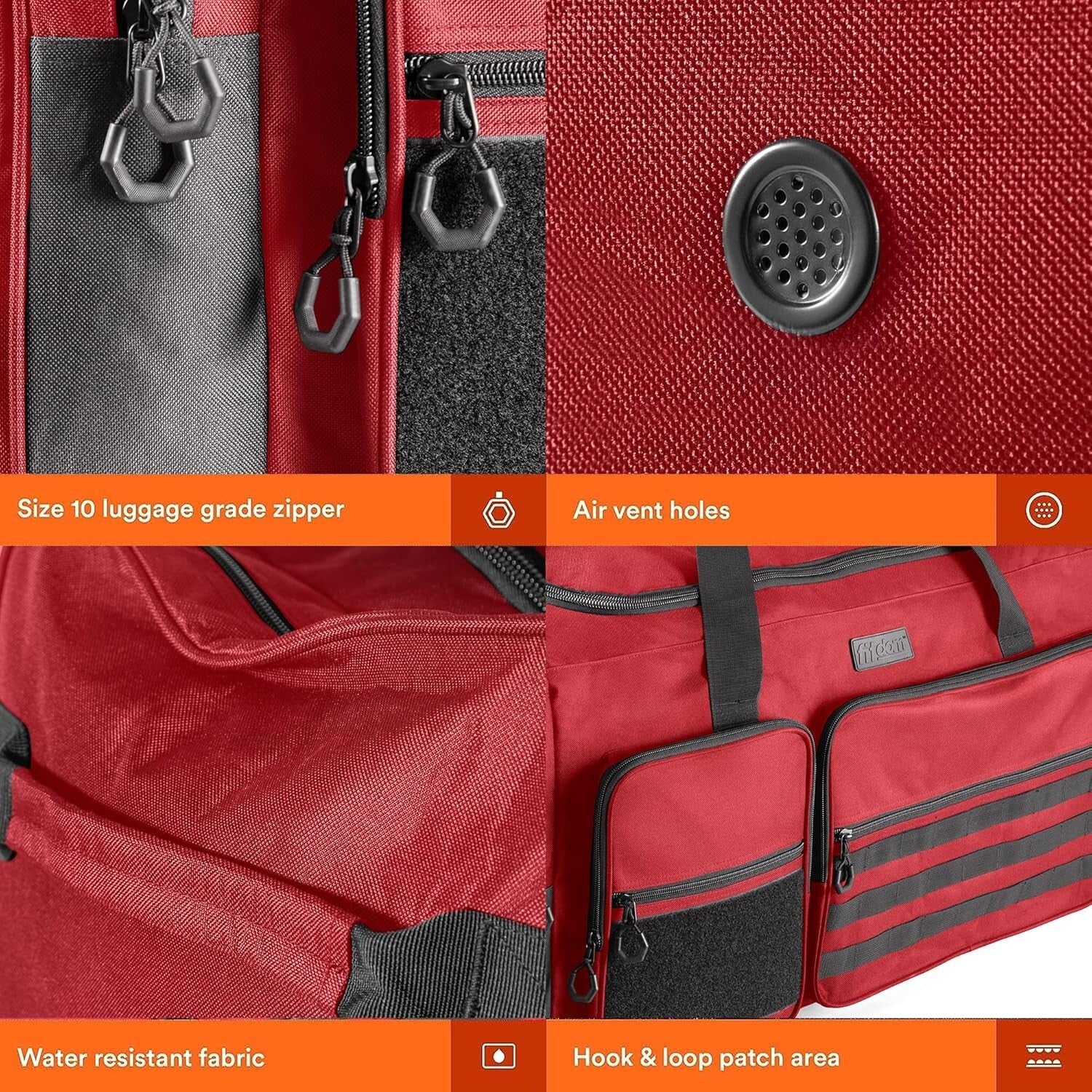 36" Heavy Duty Gym Equipment Travel Bag with Adjustable Strap & 7 Compartments