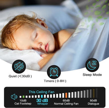 Load image into Gallery viewer, 52-Inch Whisper-Quiet Ceiling Fan with Remote &amp; Voice Control - Black Elegance