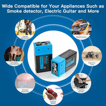 Load image into Gallery viewer, High-Performance 9V Rechargeable Lithium Batteries &amp; Charger - Eco-Friendly Set