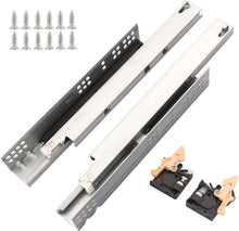 Load image into Gallery viewer, Heavy-Duty 14-Inch Undermount Drawer Slides with Soft Close - 6 Pairs Included