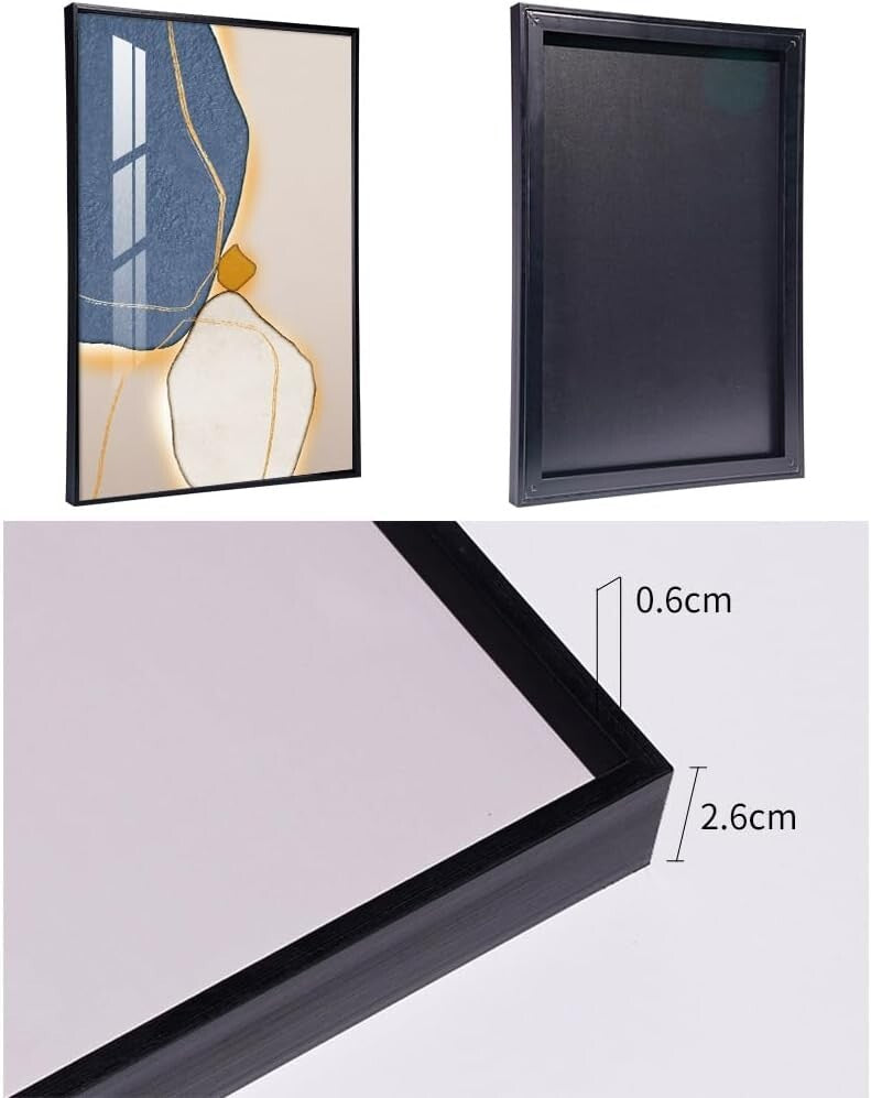 Abstract Wall Art Set of 3 - Large Framed Canvas for Living Room Aesthetics