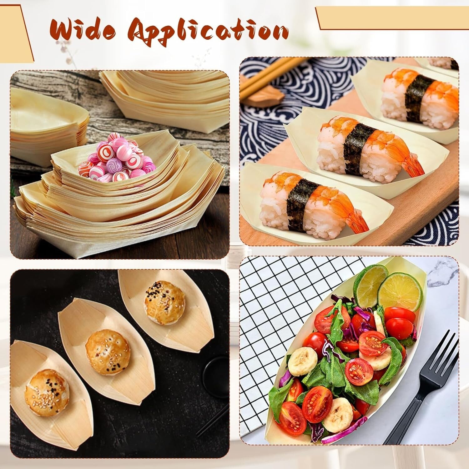 Versatile 500 Count Bamboo Plates - Perfect Boat Plates for Catering & Parties