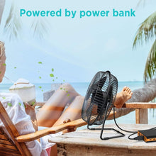 Load image into Gallery viewer, Portable 9 Inch USB Powered Fan: Elegant Metal Frame, Adjustable Cooling Speed